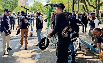 ¡Fuera! Realizan operativo para quitar scooters eléctricos de banquetas en la Cuauhtémoc