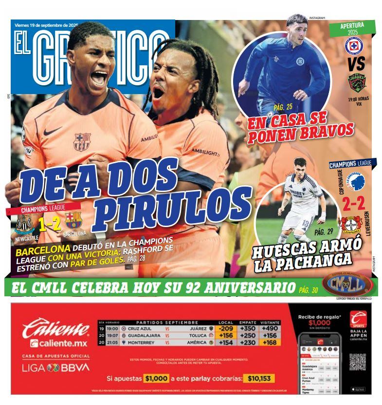 Imagen: Staff El Gráfico (Portada El Gráfico | Viernes 19 de septiembre 2025)