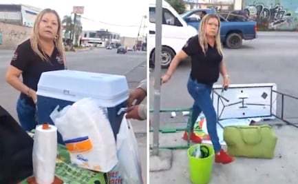 Ahora sale “Lady Tamales” y se viraliza en redes sociales tras tirar un puesto ambulante ¿qué pasó?