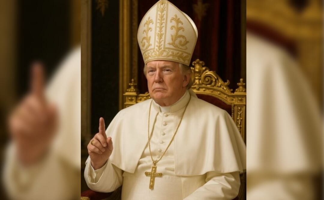 Imagen de Donald Trump vestido como el papa. Foto: (Redes Sociales)