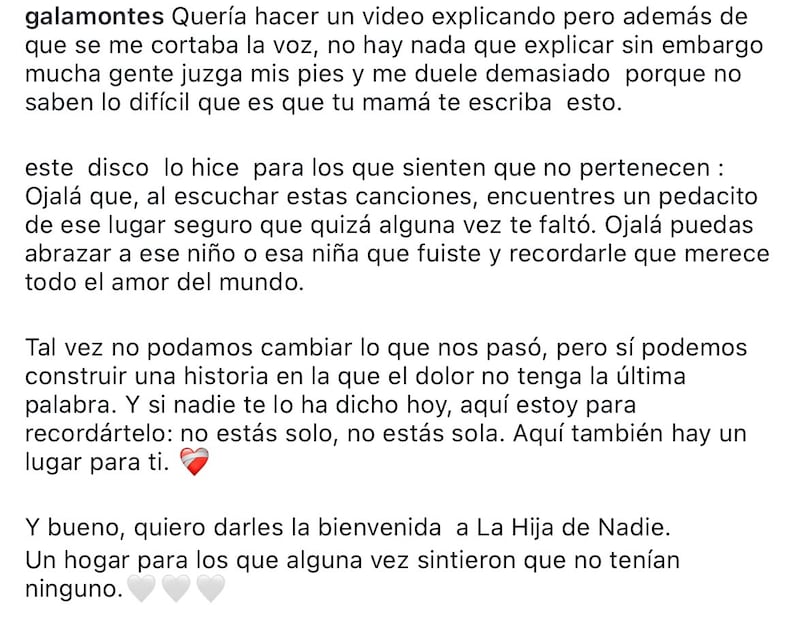 Instagram Gala Montes
Foto: Redes Sociales