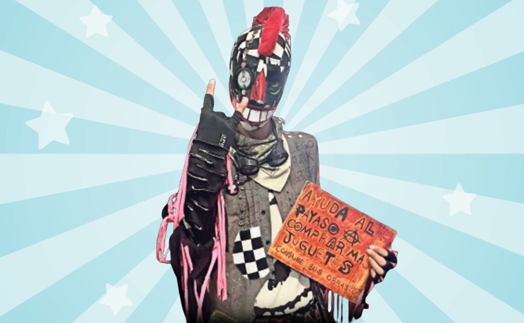 Payasito luchador emprende con la creación y venta de juguetes, en CDMX