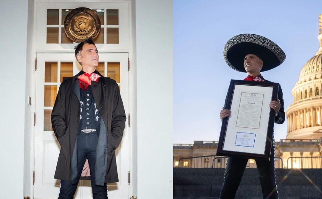 Alejandro Fernández, vestido de charro recibió reconocimiento en la Casa Blanca en EU 