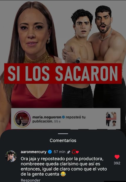 Post de la teoría salida Aarón y Masad (Vía: Instagram)