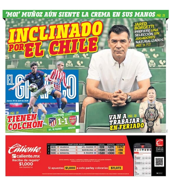 Portada El Gráfico | Jueves 30 de abril de 2026