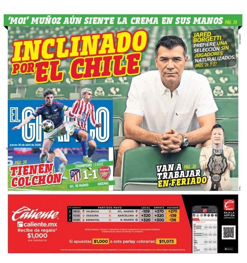 Portada El Gráfico | Jueves 30 de abril de 2026