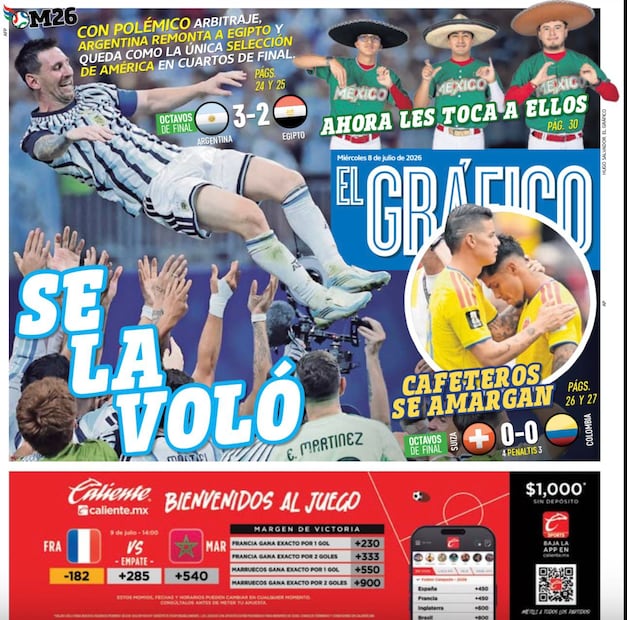 Portada El Gráfico | Miércoles 8 de Julio de 2026