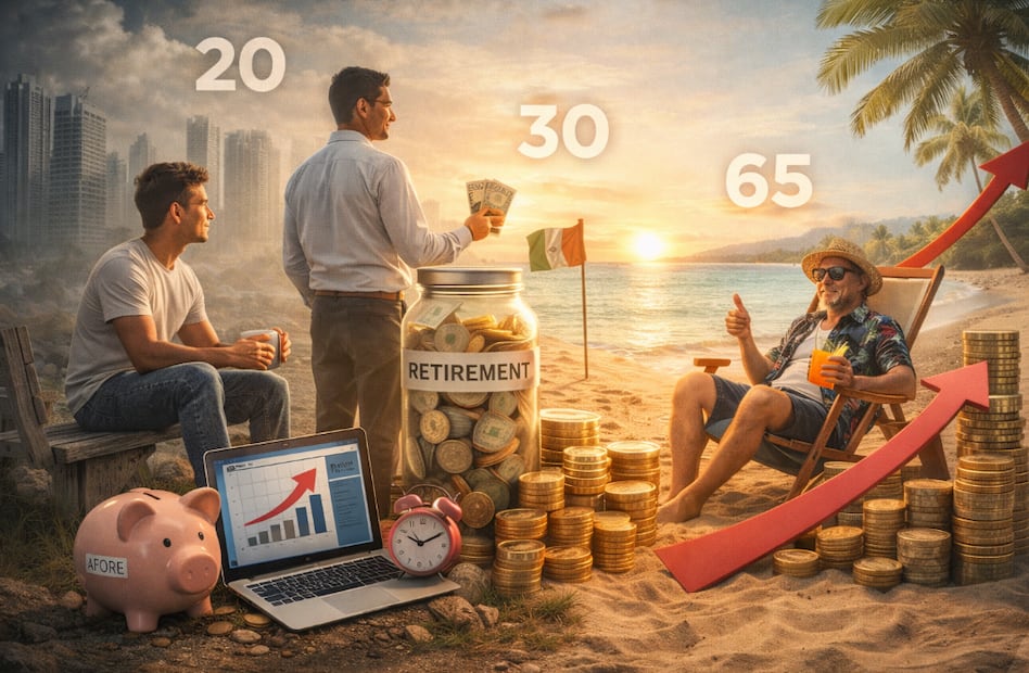 El ahorro para el retiro (Foto: Creada con IA)