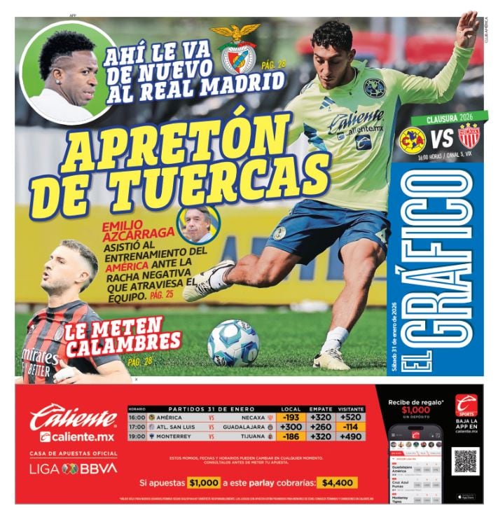 Imagen: Staff El Gráfico (Portada El Gráfico | Sábado 31 de enero de 2026)