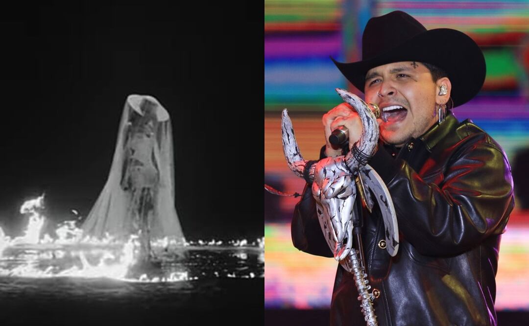 Belinda se le aparece como novia fantasma a Christian Nodal