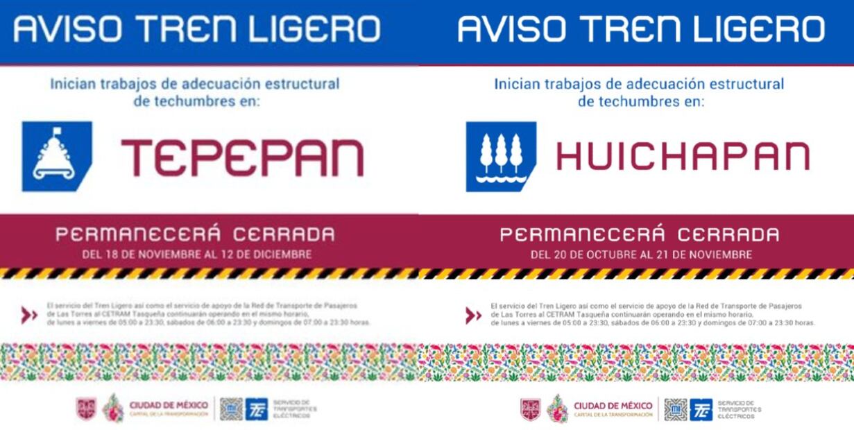 Imagen: Redes sociales (El STE anunció fecha de cierre de la estación Tepepan y apertura de Huichapan )