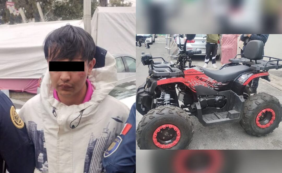 Hombre intenta robar una cuatrimoto y termina golpeado por vecinos, en Coyoacán