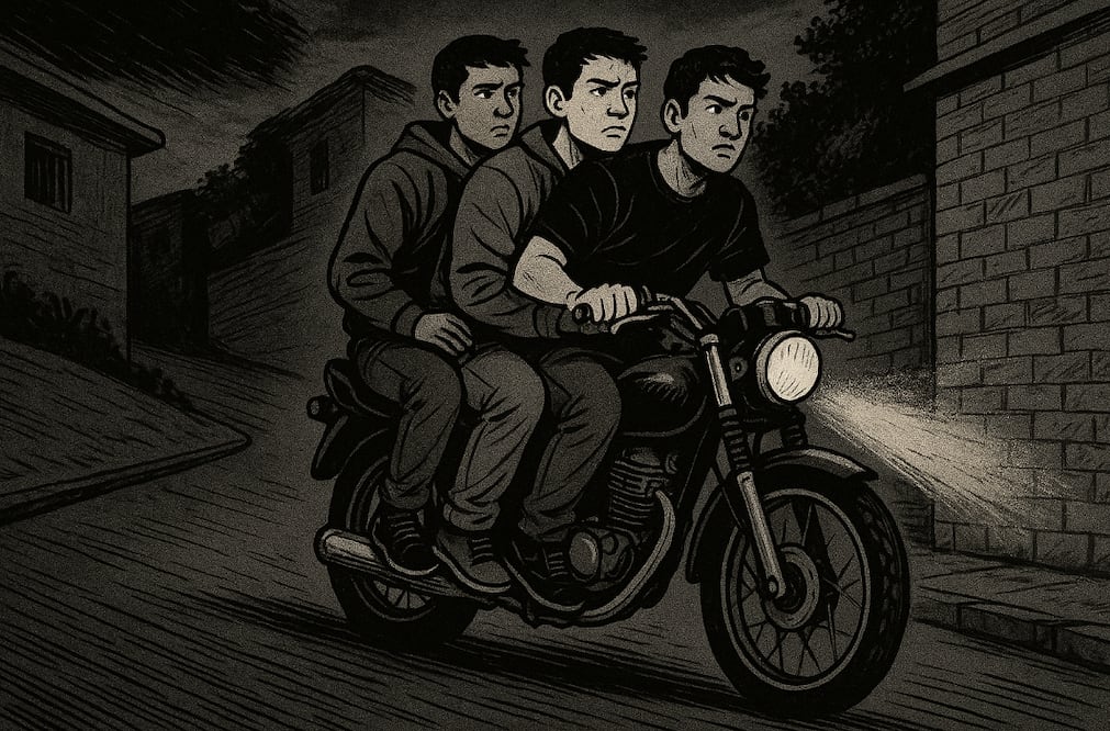 Bikers sin casco, uno muere (Foto: Creada con IA)