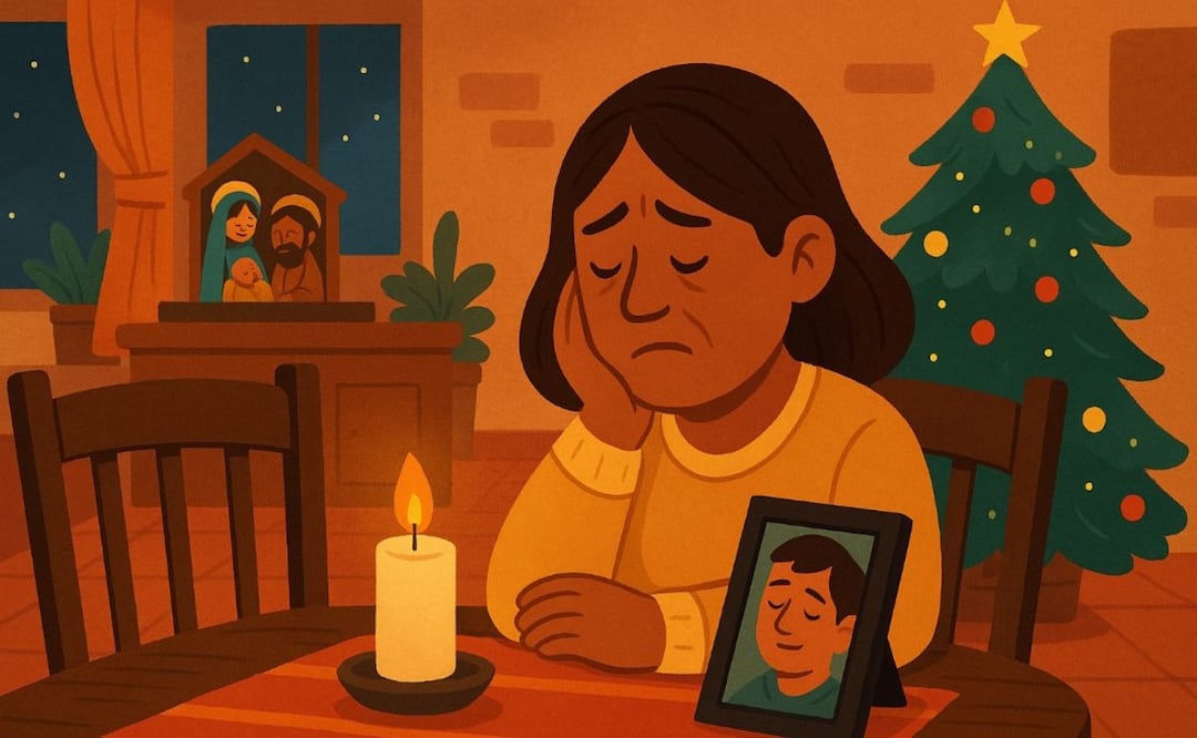 ¿Perdiste un ser amado? 5 Claves para sobrevivir al duelo durante las fiestas decembrinas. Foto: (IA)