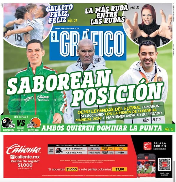 Portada El Gráfico | Jueves 1 de Octubre de 2026