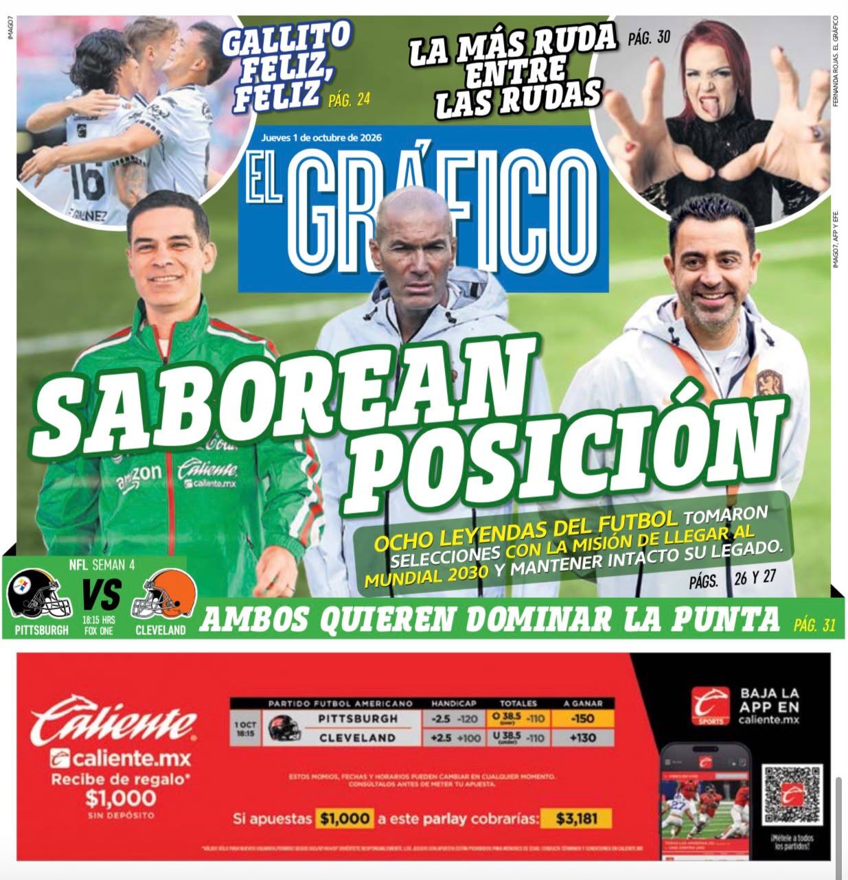 Portada El Gráfico | Jueves 1 de Octubre de 2026
