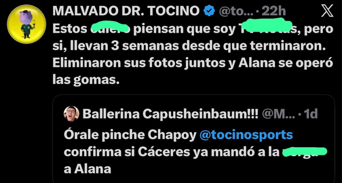 Comentarios en redes (Vía: X)
