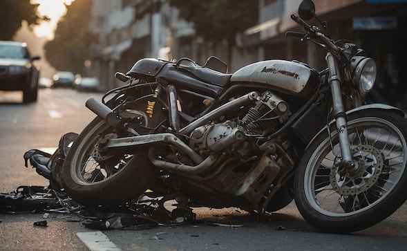 ¡Se desvivió! Adulto muere al impactar su motocicleta con un coche, no portaba equipo de seguridad