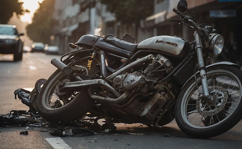 ¡Se desvivió! Abuelito muere al impactar su motocicleta con un coche, no portaba equipo de seguridad