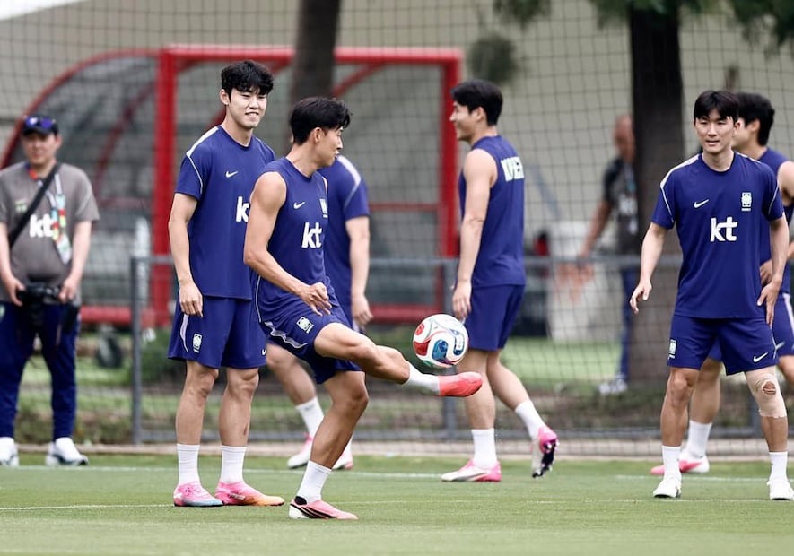 Entrenamiento Corea del Sur (Vía: X)