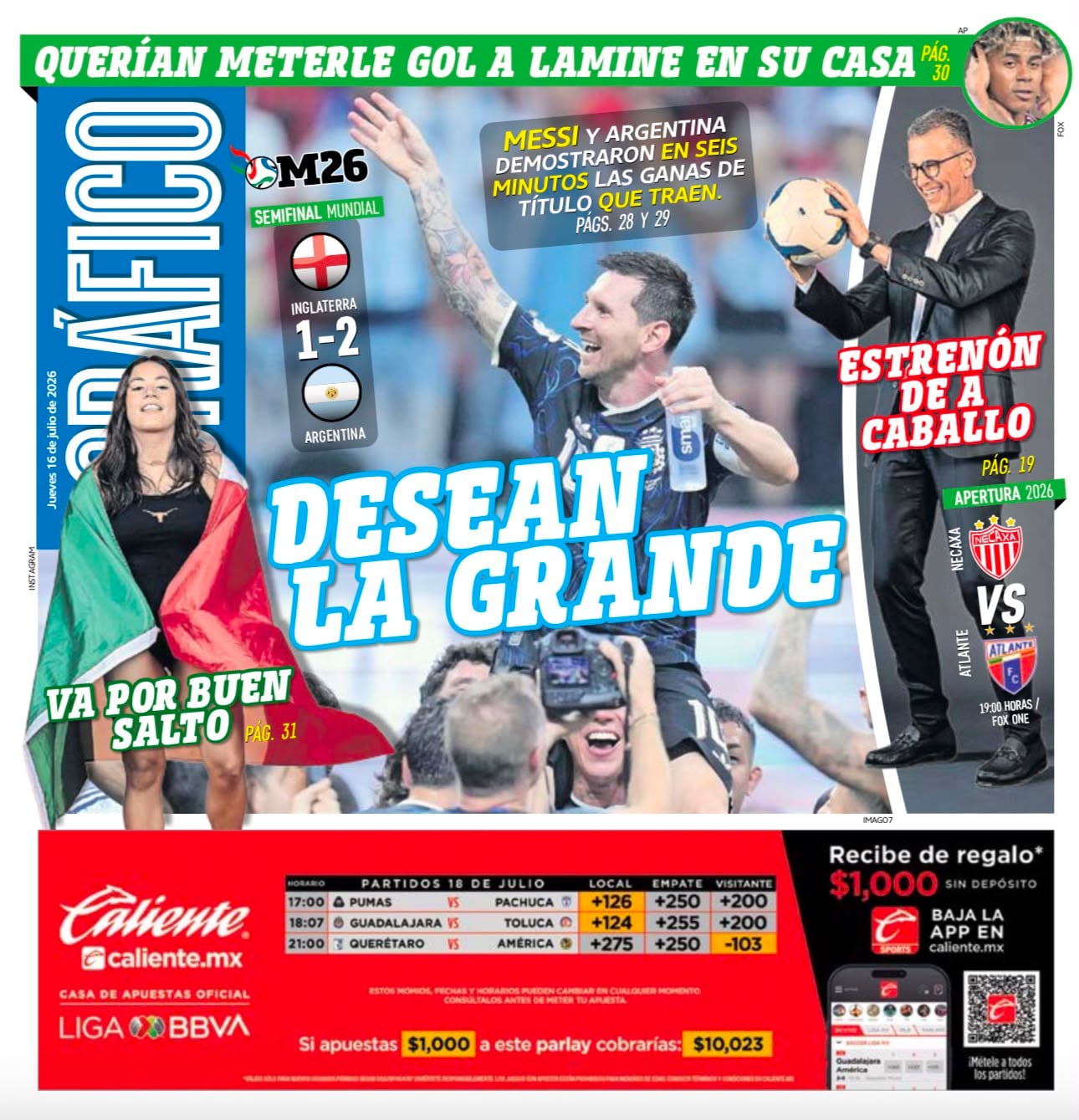Portada El Gráfico | Jueves 16 de Julio de 2026