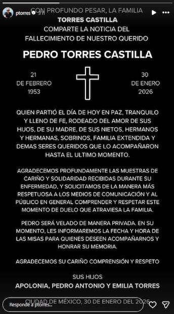 Luto en la televisión mexicana: Fallece Pedro Torres, el genio detrás de "Big Brother" (Foto: Instagram)