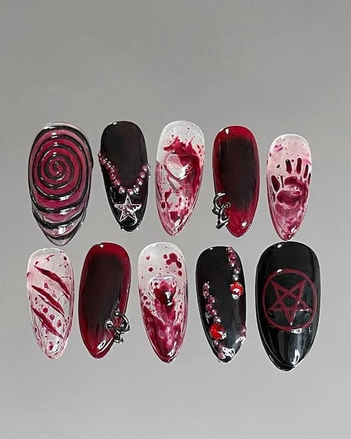 Las uñas spooky que serán tendencia este Halloween 2026
Foto: Pinterest