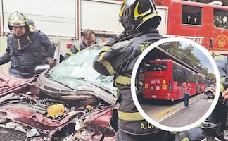 Brutal choque contra el Metrobús deja conductor prensado, sobre Eje 4 Sur