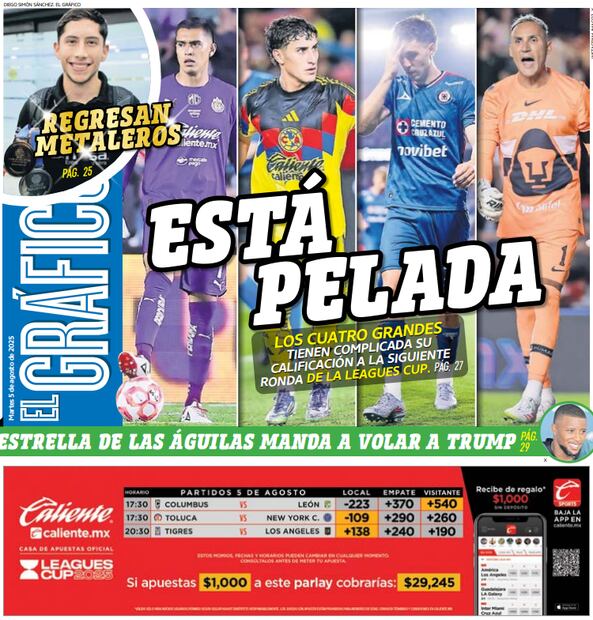 Portada El Gráfico | Martes 5 de agosto 2025