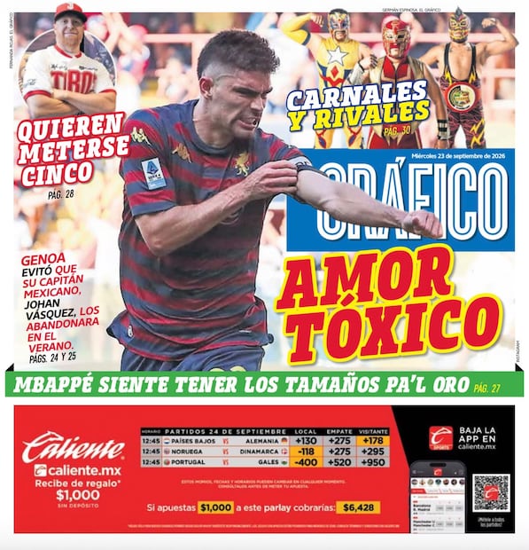 Portada El Gráfico | Miércoles 23 de septiembre de 2026