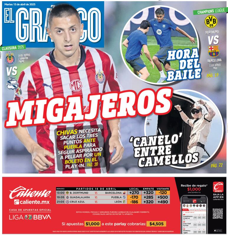 Portada El Gráfico | Martes 15 de abril 2025