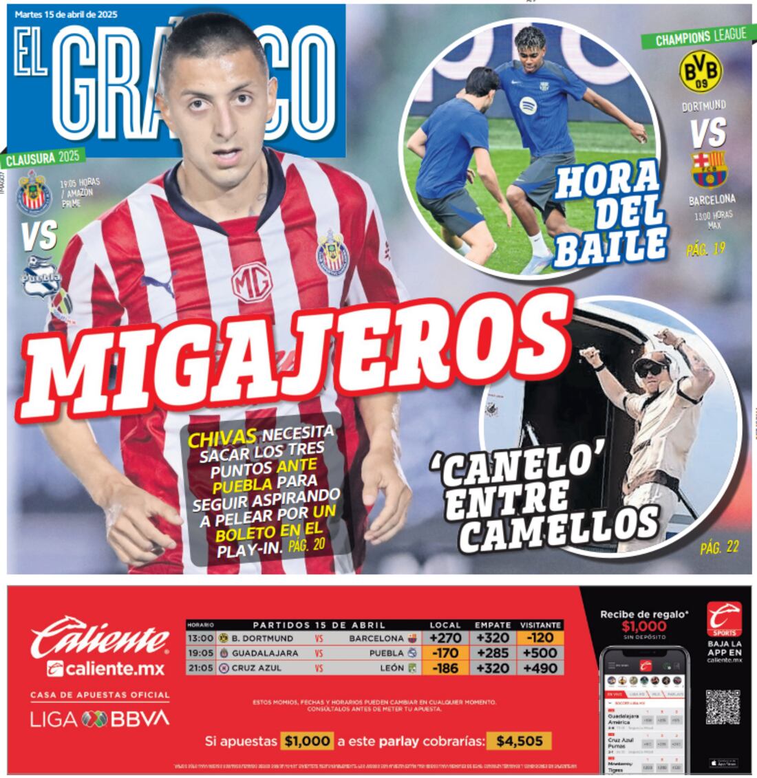 Portada El Gráfico | Martes 15 de abril 2025