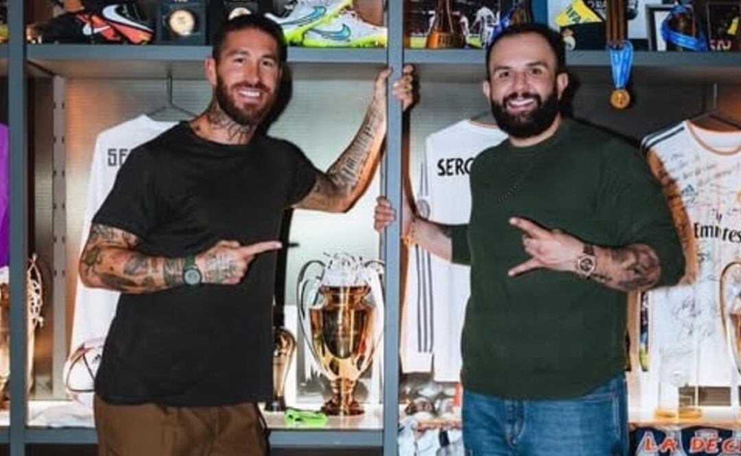 Carín León y Sergio Ramos (Foto: Instagram