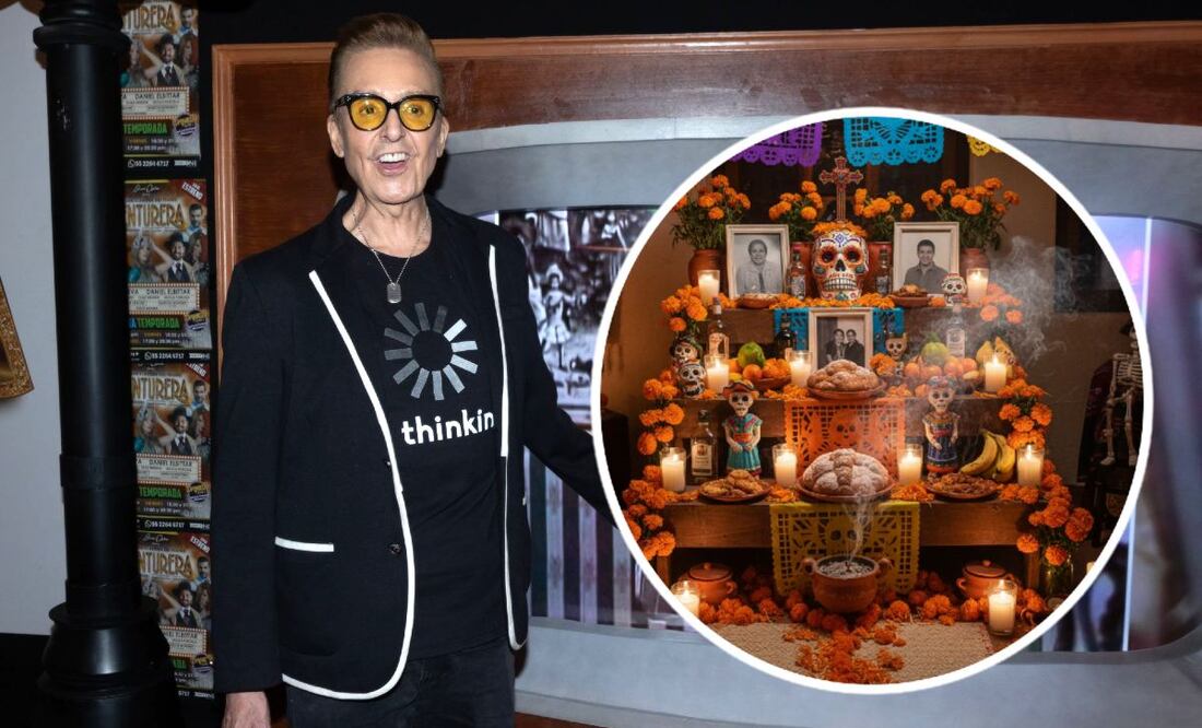 Foto: Cuartoscuro / IA (Ponen ofrenda de Día de Muertos a Daniel Bisogno ¿quién sólo le puso elotes? )