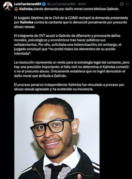 Post de Luis Cárdenas (Vía: X)