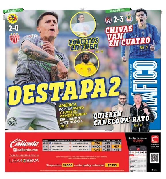 Portada El Gráfico | Domingo 1 de febrero de 2026