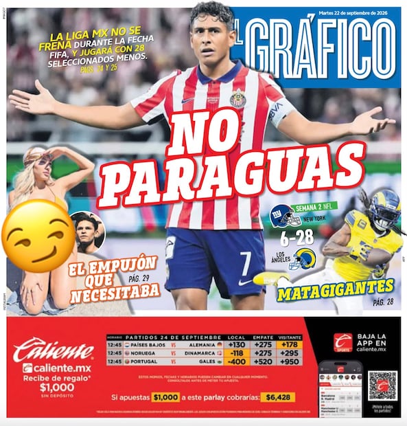 Portada El Gráfico | Martes 22 de septiembre de 2026