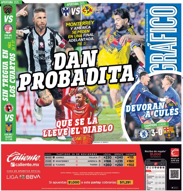 Portada El Gráfico | Miércoles 26 de noviembre 2025