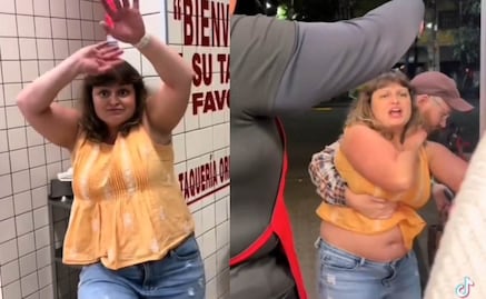 Apodan Lady Gringa a extranjera por atacar a trabajadores de una famosa taquería en CDMX, así la exhibieron