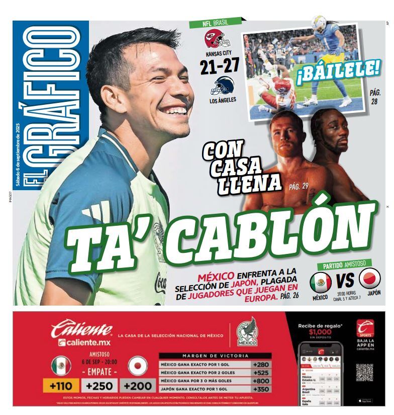 Imagen: Staff El Gráfico (Portada El Gráfico | Sábado 6 de septiembre 2025)