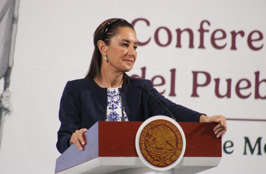 Claudia Sheinbaum en la mañanera (Foto: Maritza Villagómez)