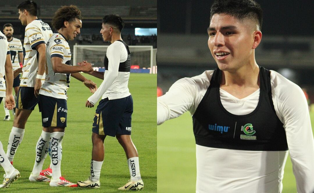 Piero Quispe celebra con Pumas.