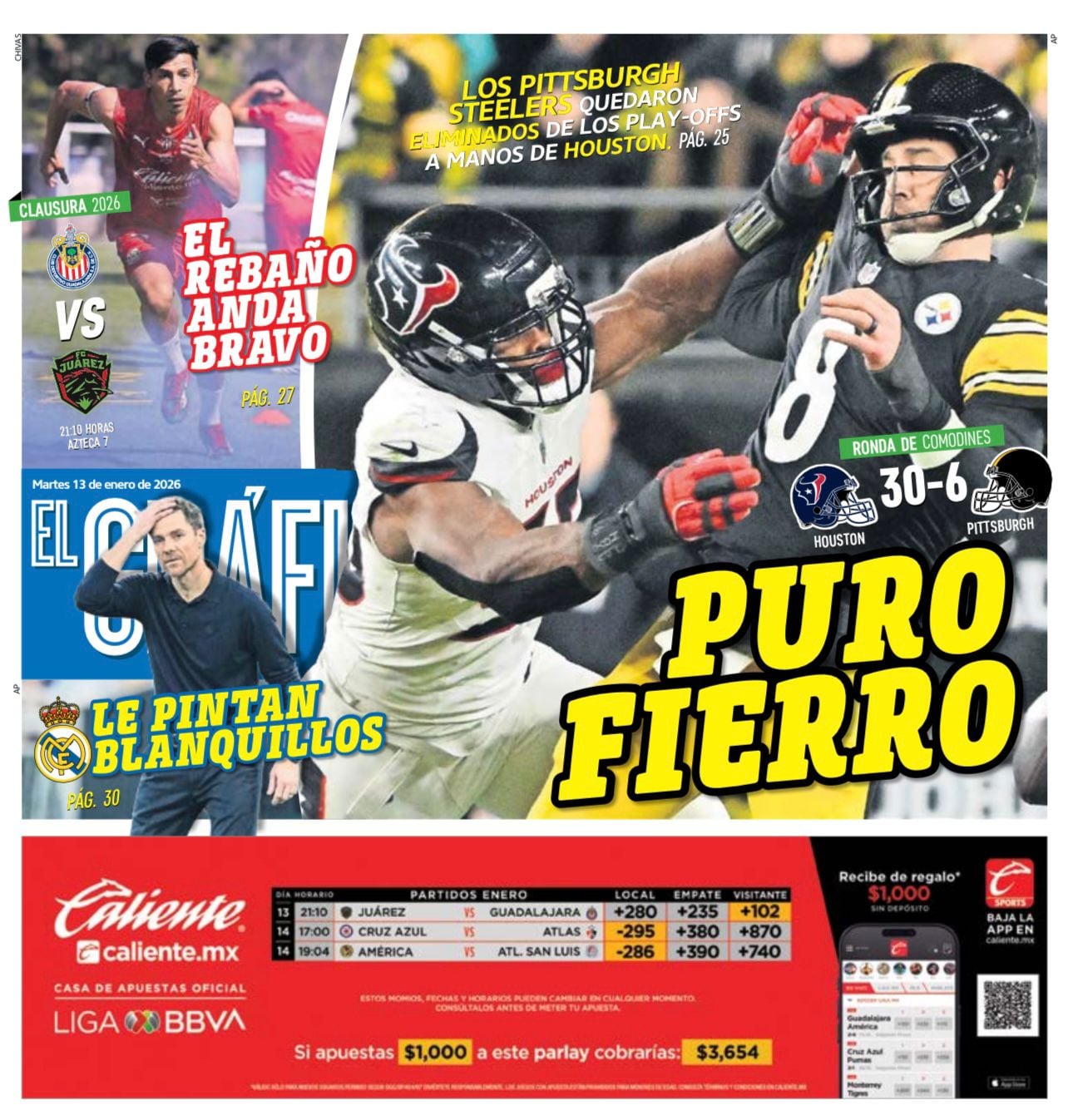 Portada El Gráfico | Martes 13 de enero 2026