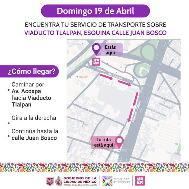 Imagen: Semovi (Este domingo 19 de abril, el CETRAM Huipulco cerrará de 12:00 a 21hrs )