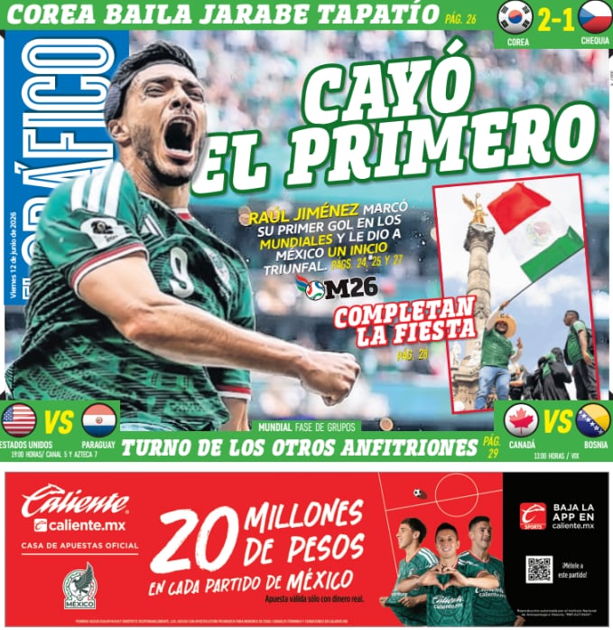 Portada El Gráfico | Viernes 12 de Junio de 2026