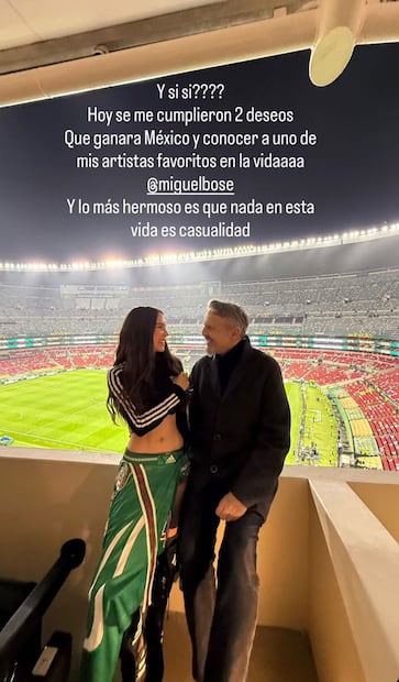 Belinda junto a Miguel Bose (Vía: Instagram)