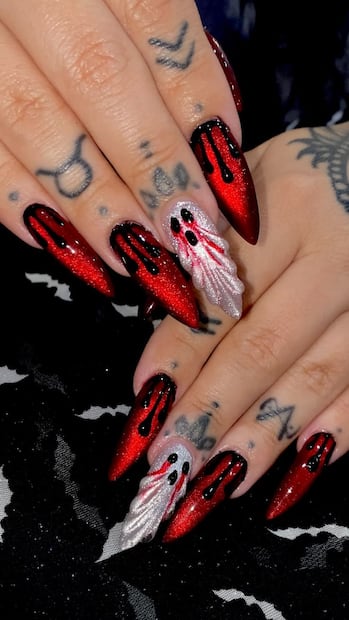 Las uñas spooky que serán tendencia este Halloween 2026
Foto: Pinterest