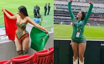 ¿Quién es la sexy aficionada que se robó las miradas en el partido de México? Revelan su identidad