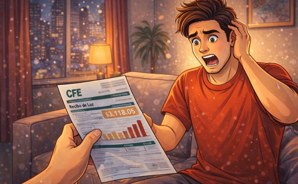 ¿Te llegó más caro el recibo de Luz de la CFE? ¡CUIDADO! Te decimos la razón y cómo evitarlo. Foto: (IA)