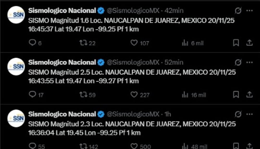 Imagen: Redes sociales (Registro de Microsismos en CDMX y Edomex)